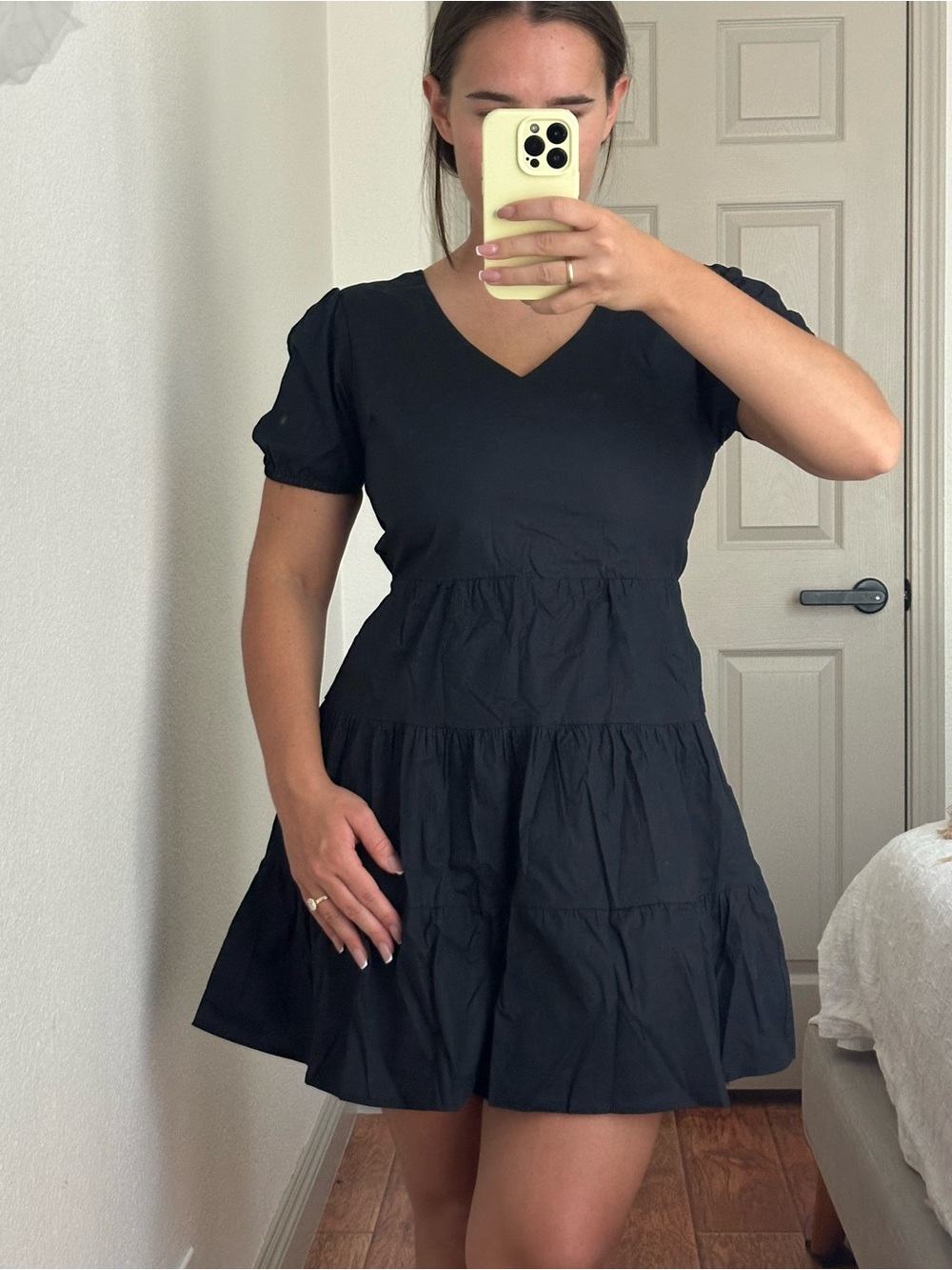 Flowy Black Mini Dress